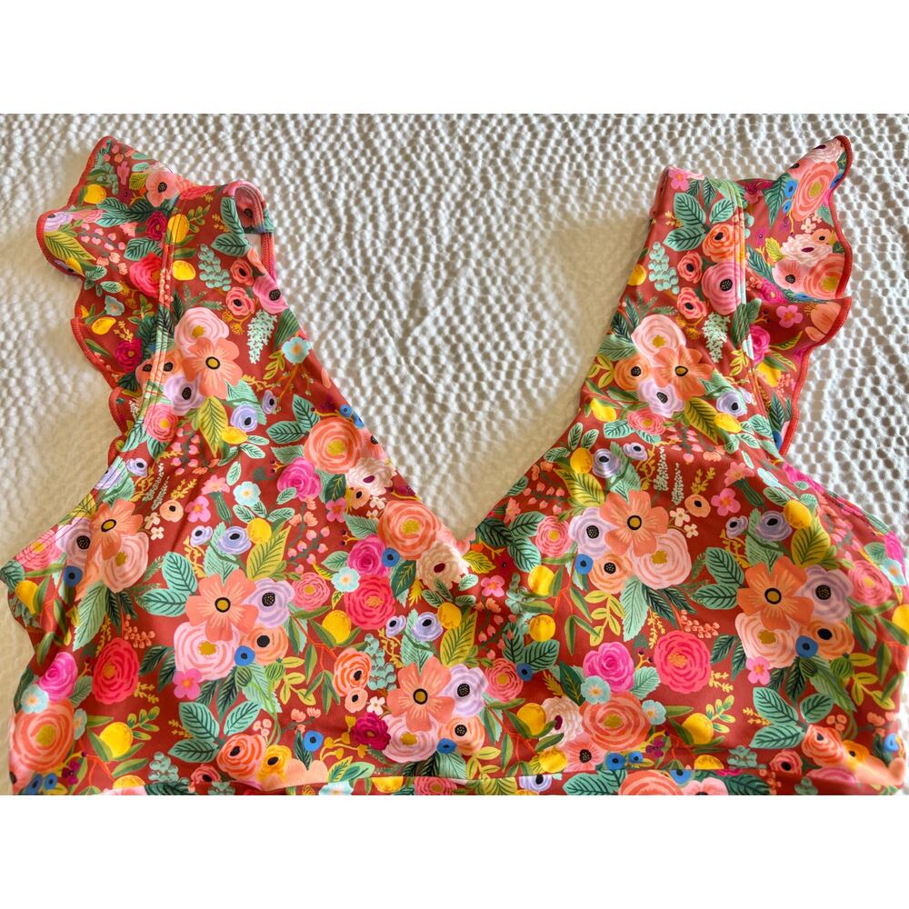 Summersalt Floral Ruffled One Piece Swimsuit EUC Plus Size 18 - Picture 4 of 9